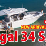 【徹底解説】Regal 34 SAV を実機レビュー！デュアル・テラス・ドア搭載の「究極の万能ボート」を紹介（日本語字幕付）